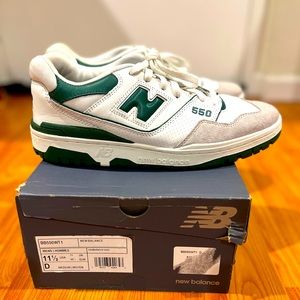 New Balance 550 size 11.5 Green/white